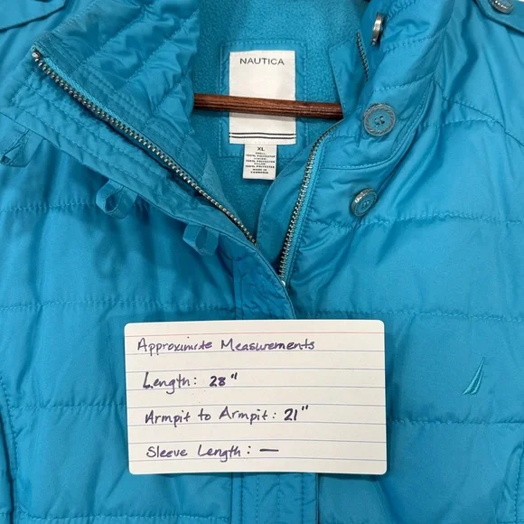 Nautica Turquoise Quilted Vest - Picture 3 of 5